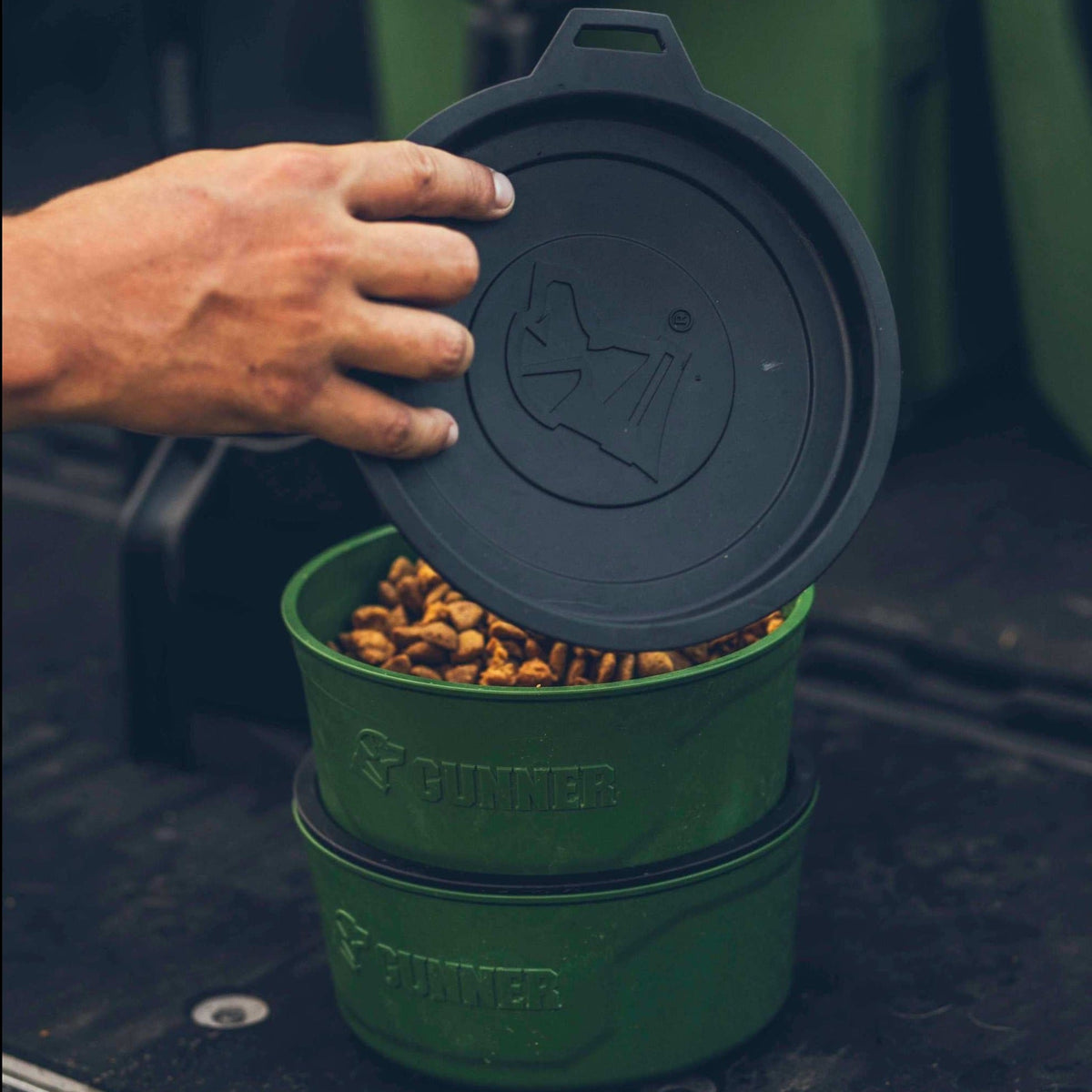 Personalized GUNNER Dog Bowl Food and Water